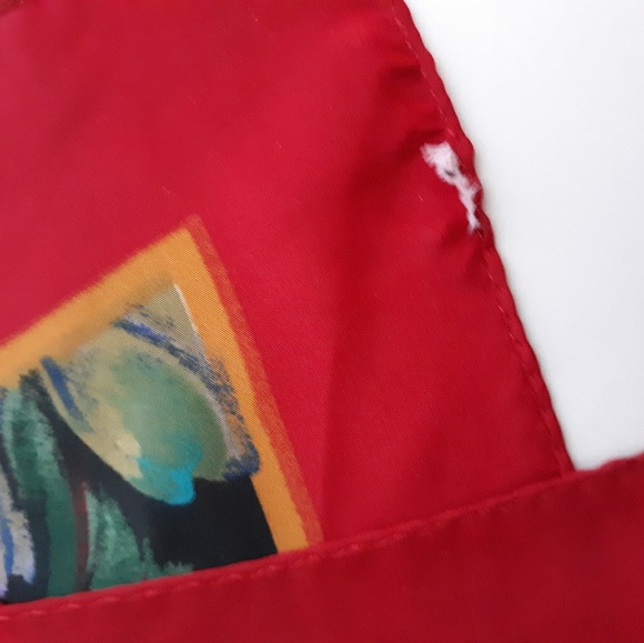 Vintage Mod Floral Large Square Scarf - Picture 7 of 7